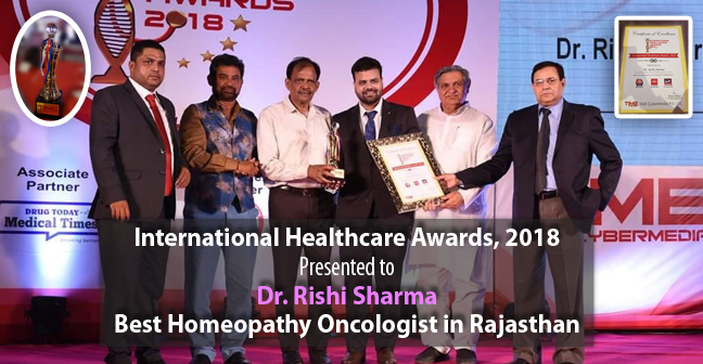 Dr. Rishi Sharma Awarded as the “Best Homeopathy Oncologist in Rajasthan”